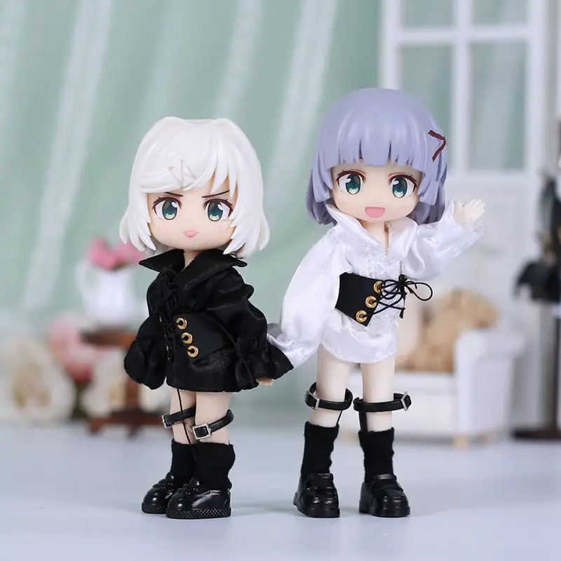 

For Obitsu 11 Doll Goth Shirt Clothes Suit For OB11 Gsc 1/12 Bjd Molly Body 16~17cm BJD Doll Cloth Doll Outfit Clothing