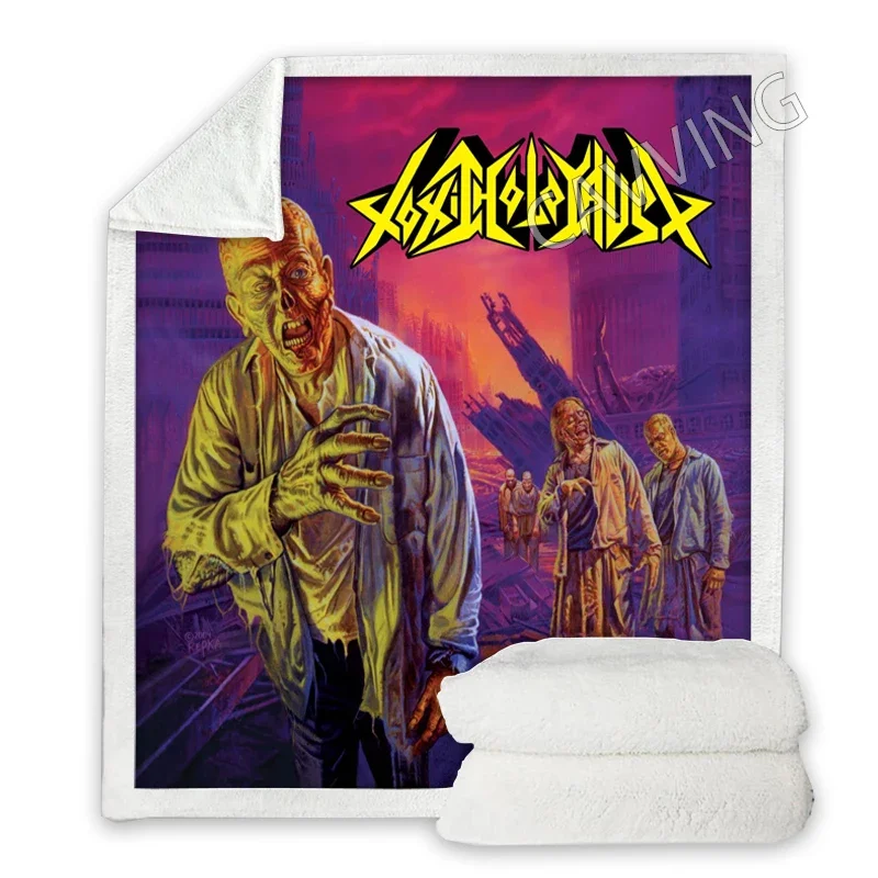 Toxic Holocaust  3D Printed Sherpa Blanket  Rectangle Blanket Home Textiles Fleece Wearable Blanket Throw Blankets Home Decor