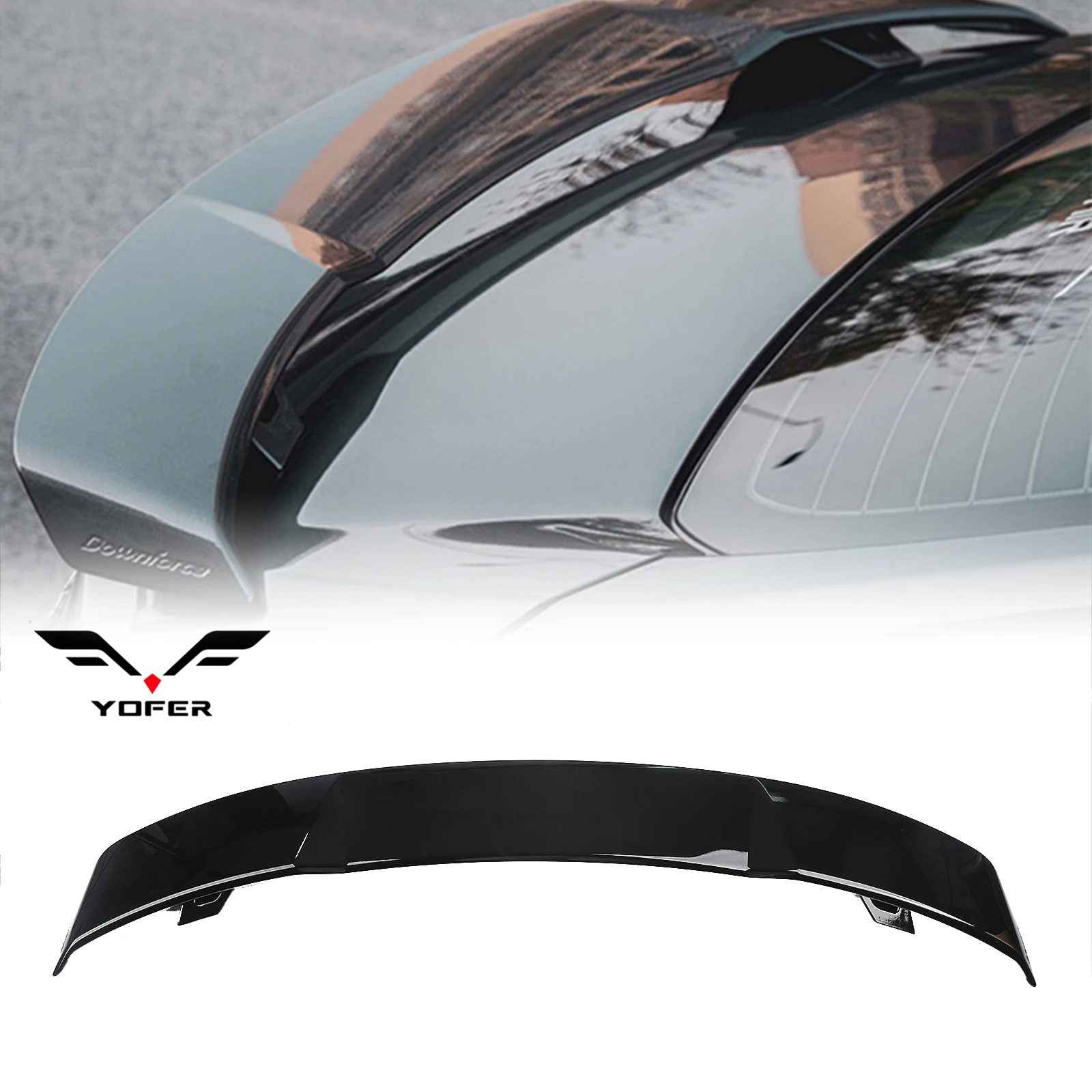 For Subaru Legacy 2015-2019 Rear Trunk Lid Spoiler Wing Gloss Black Tail Boot Tailgate Upper Splitter Lip YOFER Body Protector