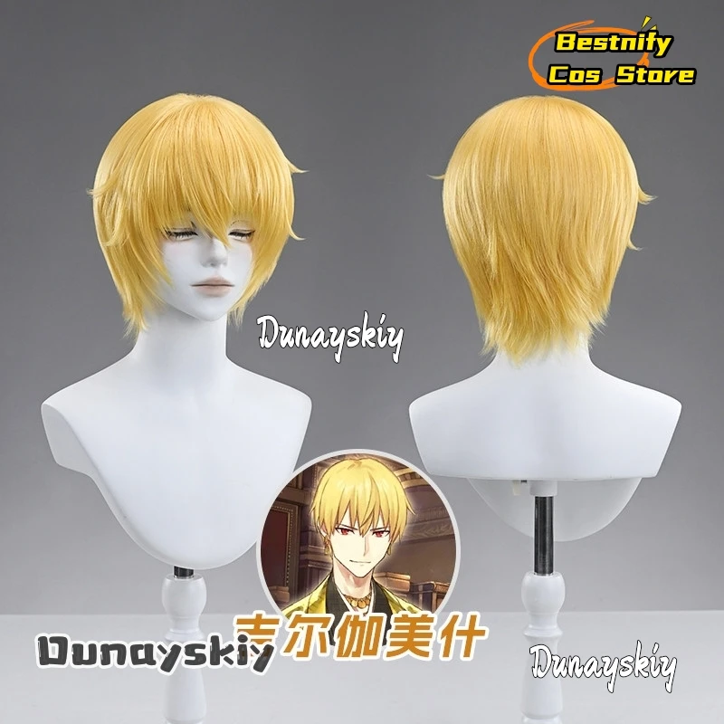 Man Denji Cosplay Chainsaw Costume Wig 40cm Golden Heat Resistant Synthetic Layered Short Hair Bestnify Cos@Halloween Wigs Props view 4