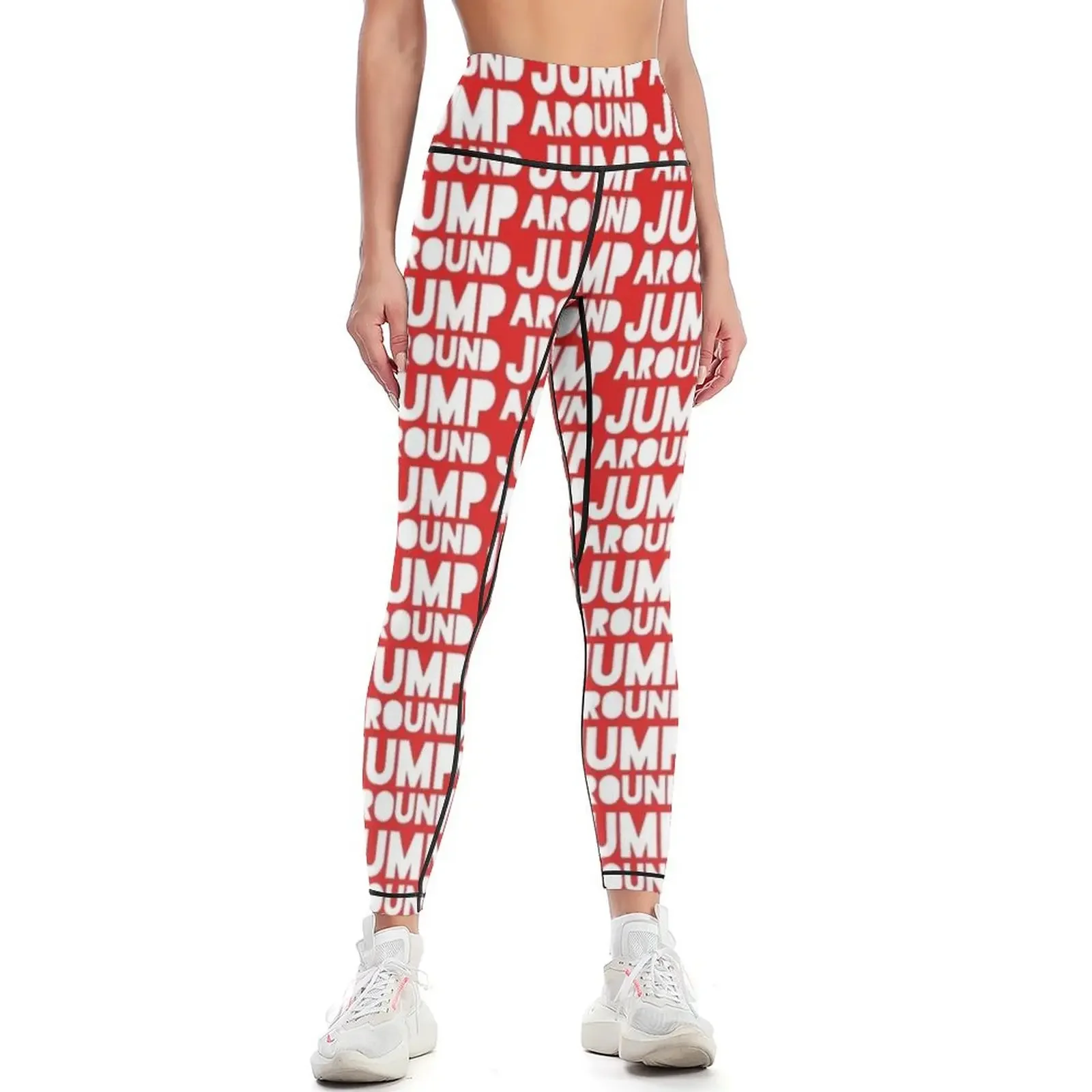 

Jump Around Graphic Leggings gym sportswear woman Fitness clothing Women's pants workout shorts Womens Leggings
