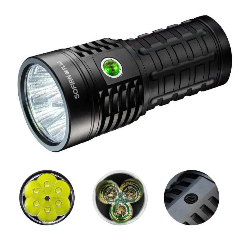 Sofirn Q8 Plus 6* XHP50B LED Torch 21700 USB-C Powerful 16000lm Rechargeable Flashlight EDC Portable Lantern Lamp Anduril 2.0