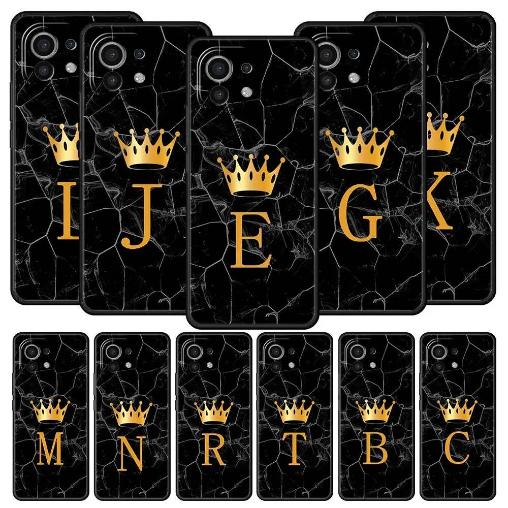 

Crown Letter A Phone Case For Xiaomi Mi 17 15 14T 15T 13T 14 13 12 11 Lite 5G 11T Poco X7 X6 Pro X5 X4 X3 F3 12T Cover﻿﻿﻿﻿﻿﻿﻿﻿﻿﻿