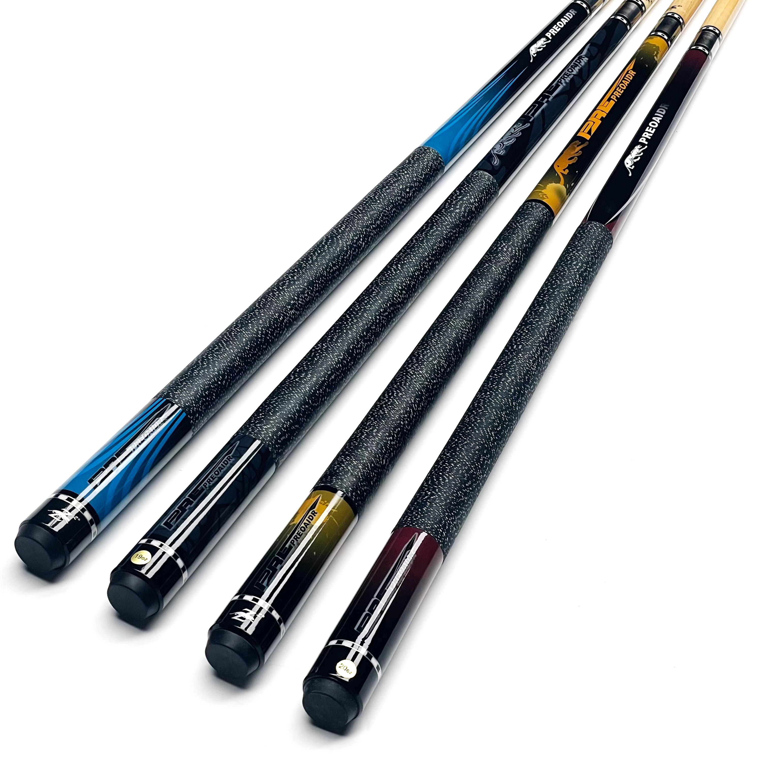 Professional Pool Cue Stick 2-Piece 58 Inch Billiard Cue Maple Shaft 11.8/12.8mm Leather Tip Wrap Grip for 8 9 Ball