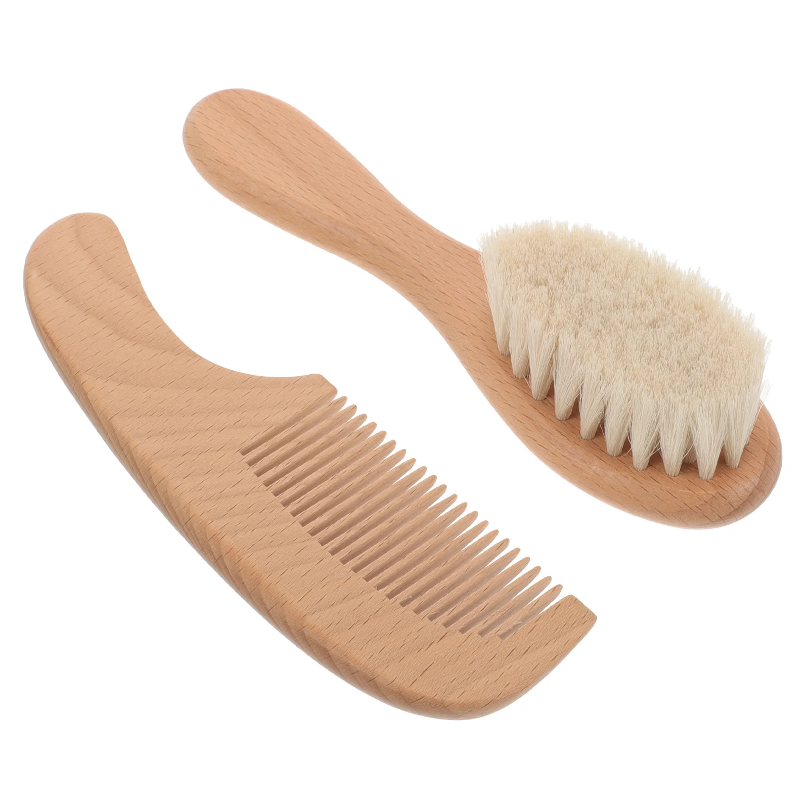 

Comb Brush Set Hair Brushes Baby Head Scrubber Cleaning Bath Scalp Wooden Newborn Washing
