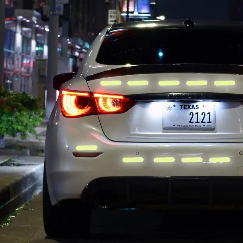 

10pcs Safety Stickers For Helmet Car P ersonalized Reflective Car Stickers Universal Reflective Sticker Car Decal Tire S tickers