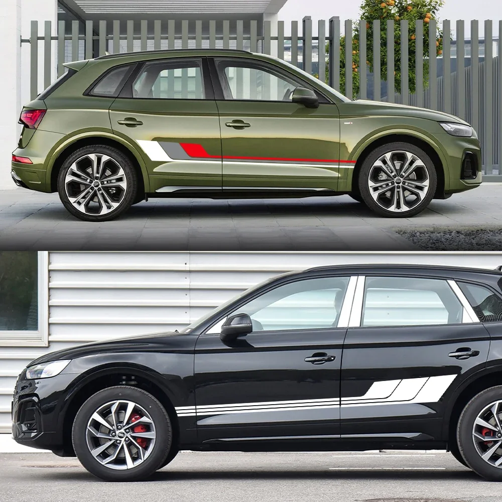 

For Audi Q5 FY B9 8R B8 SQ5 80A TFSI Quattro TDI 2018 2019 2010 2013 Car Door Sticker Trims Vinyl Decal Graphic Auto DIY Decals