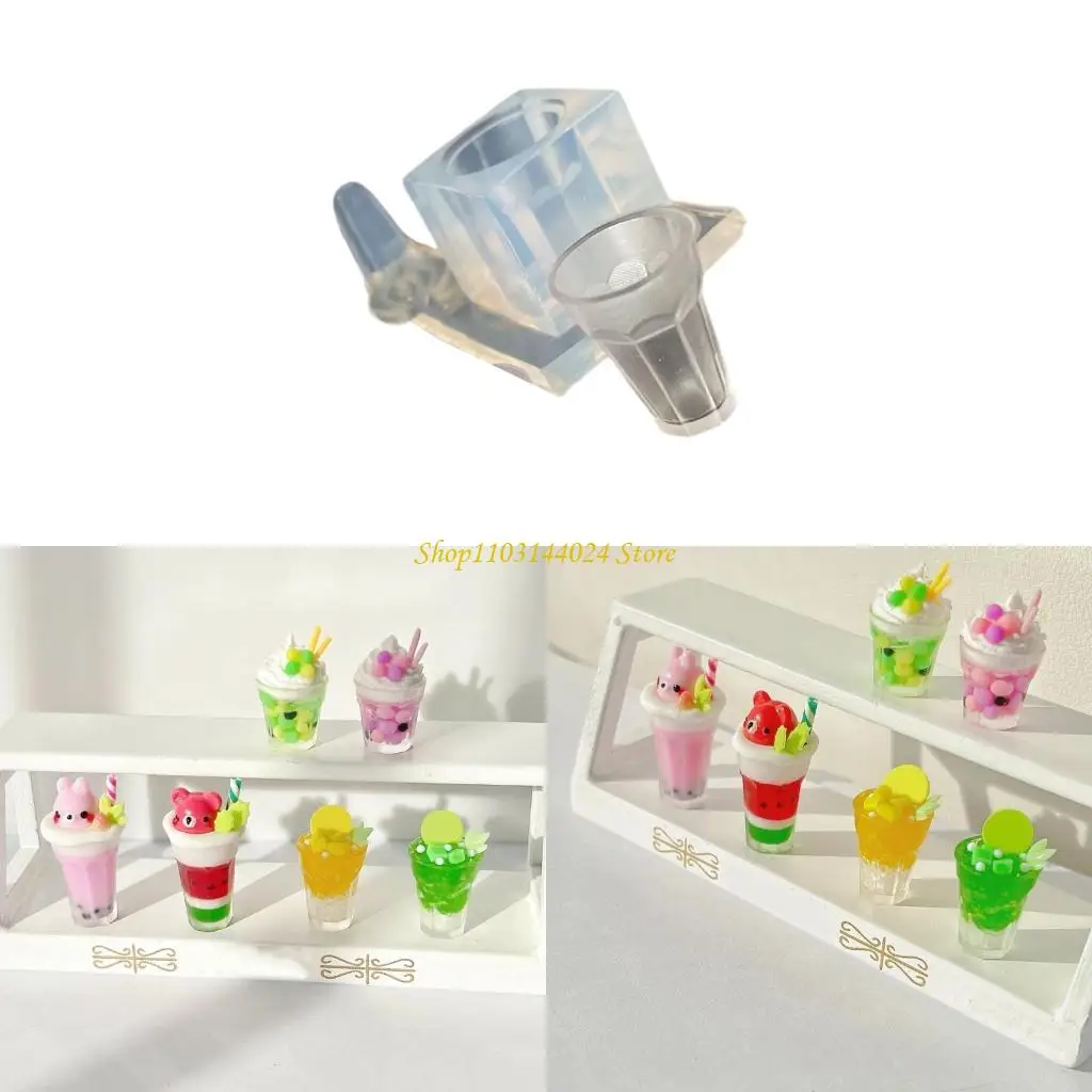 

N5KE Silicone Mold Clay Fruit Plate Moulds Flexible Moulds Cups for Creating