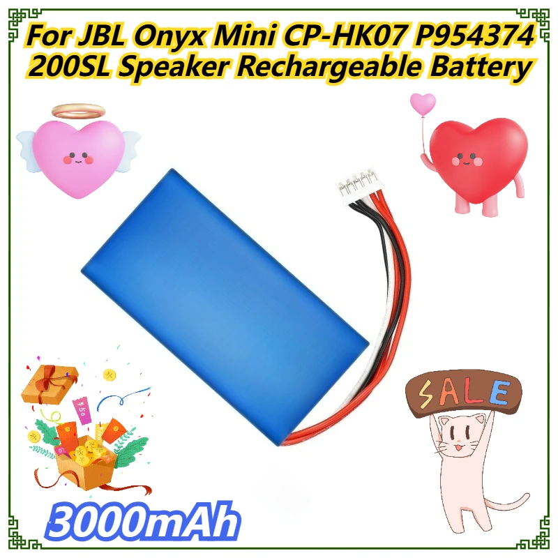 

3000mAh For JBL Onyx Mini CP-HK07 P954374 200SL Speaker Rechargeable Battery