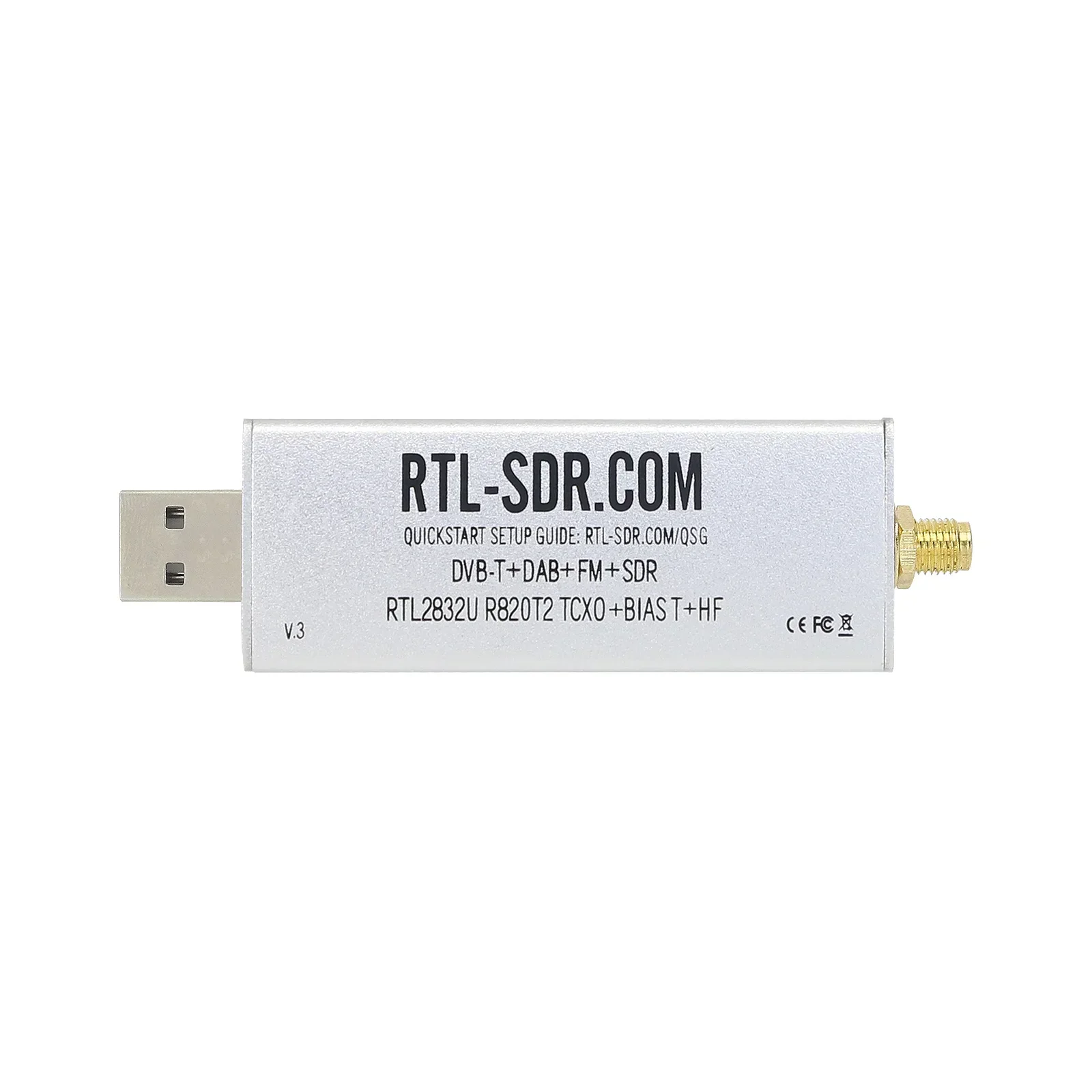 在庫あり 在庫あり RTL-SDR Blog V3 R820T2 RTL2832U 1PPM TCXO SMA RTL SDR ラジオ ソフトウェアのみ アクセサリーなし