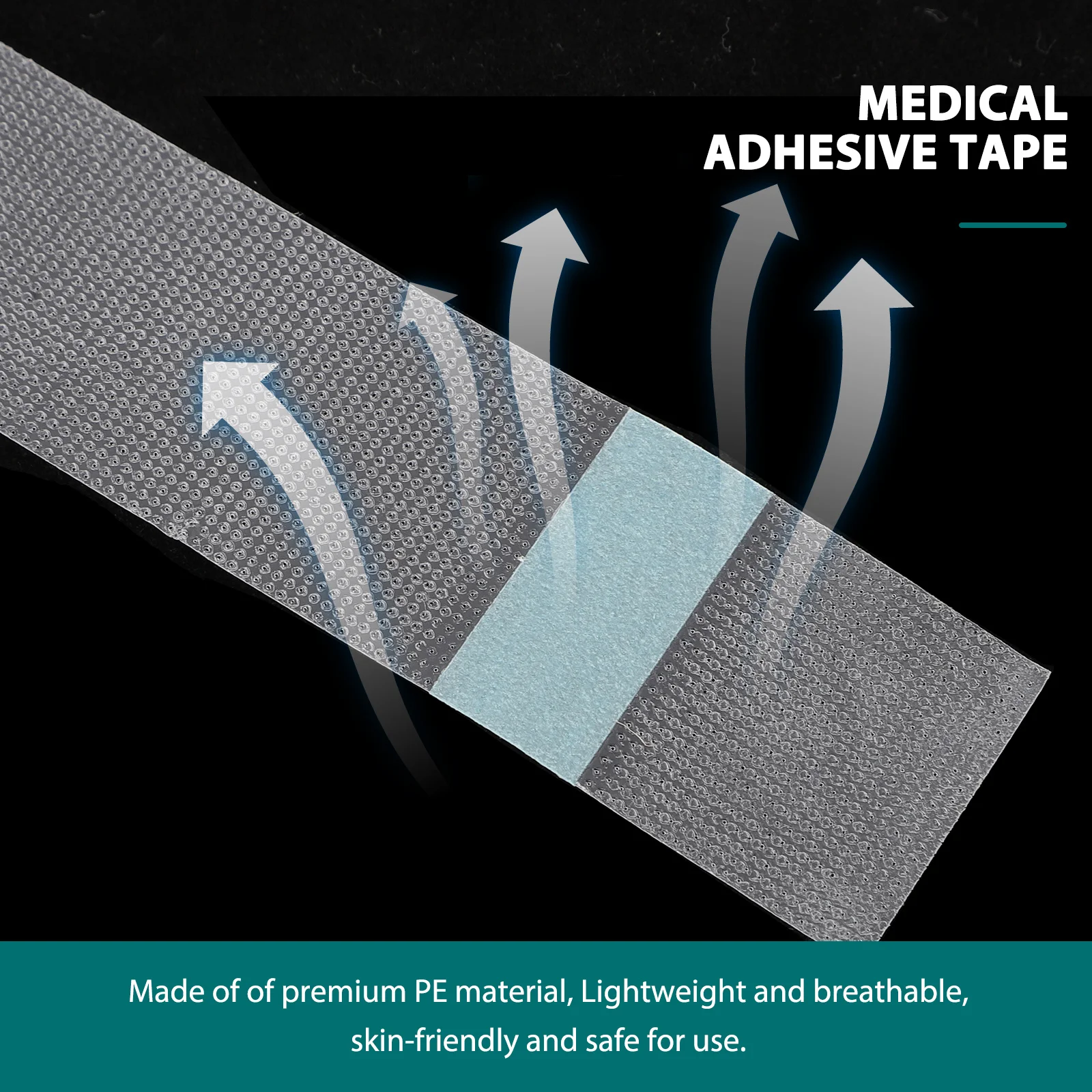 4 rolos de fita dupla para pálpebras, adesivos para levantar os olhos, fino e leve, material pe, fácil aplicação, remover maquiagem natural