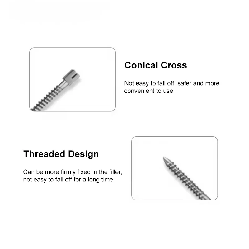 

120pcs VVDental Conical Screw Post Kit with 4 Drills Caliper Keys Dental Restoration Treatment Tool Titanium/Stainless Steel