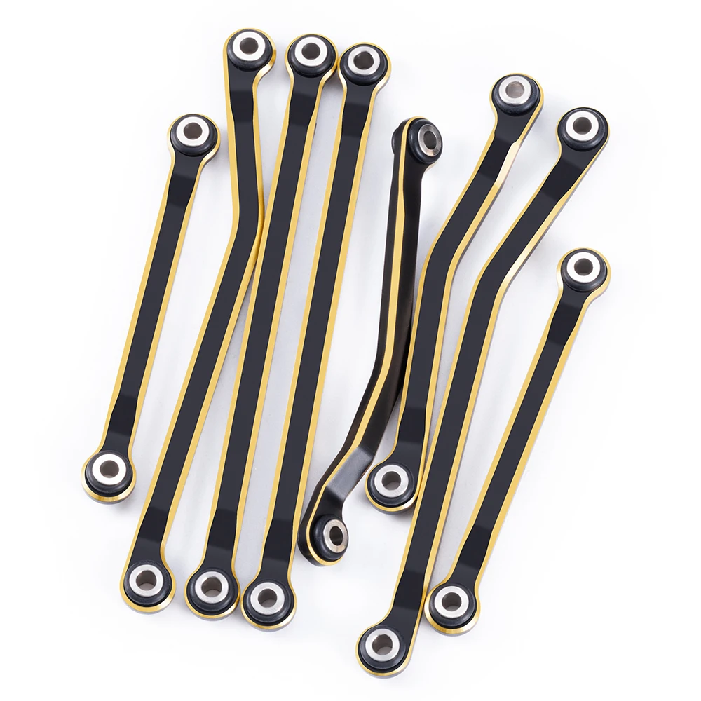 AXSPEED Brass High Clearance Chassis Links Set Linkage Adds Weight for TRX4M K10 F150 1/18 RC Micro Crawler Car Parts