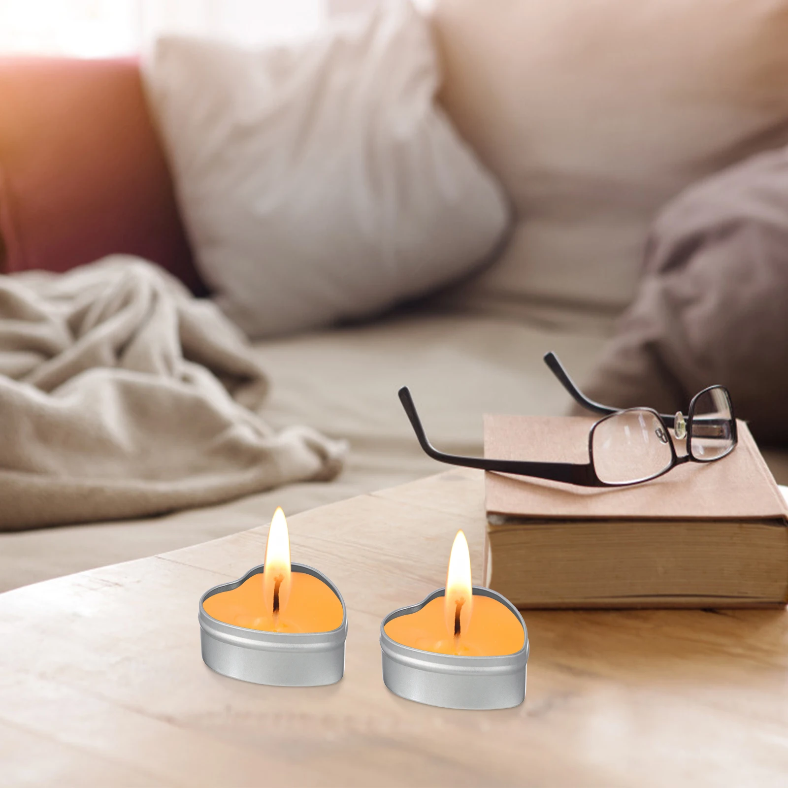 

12Pcs Heart Shaped Jar Metal Tin with Clear Cover Premium Quality Iron for Making Candy Jewelry Gift Storage Decorative