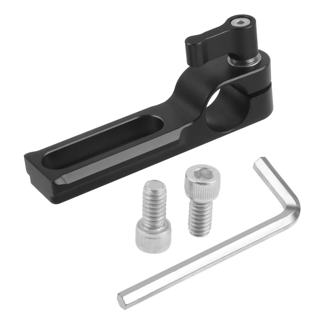 Standard 15mm Einzel Rod Clamp Quick Release Adapter mit NATO Sicherheit Schiene 1/4 Schrauben für DSLR Kamera Top Griff/platte/Käfig Rig – Detail 12