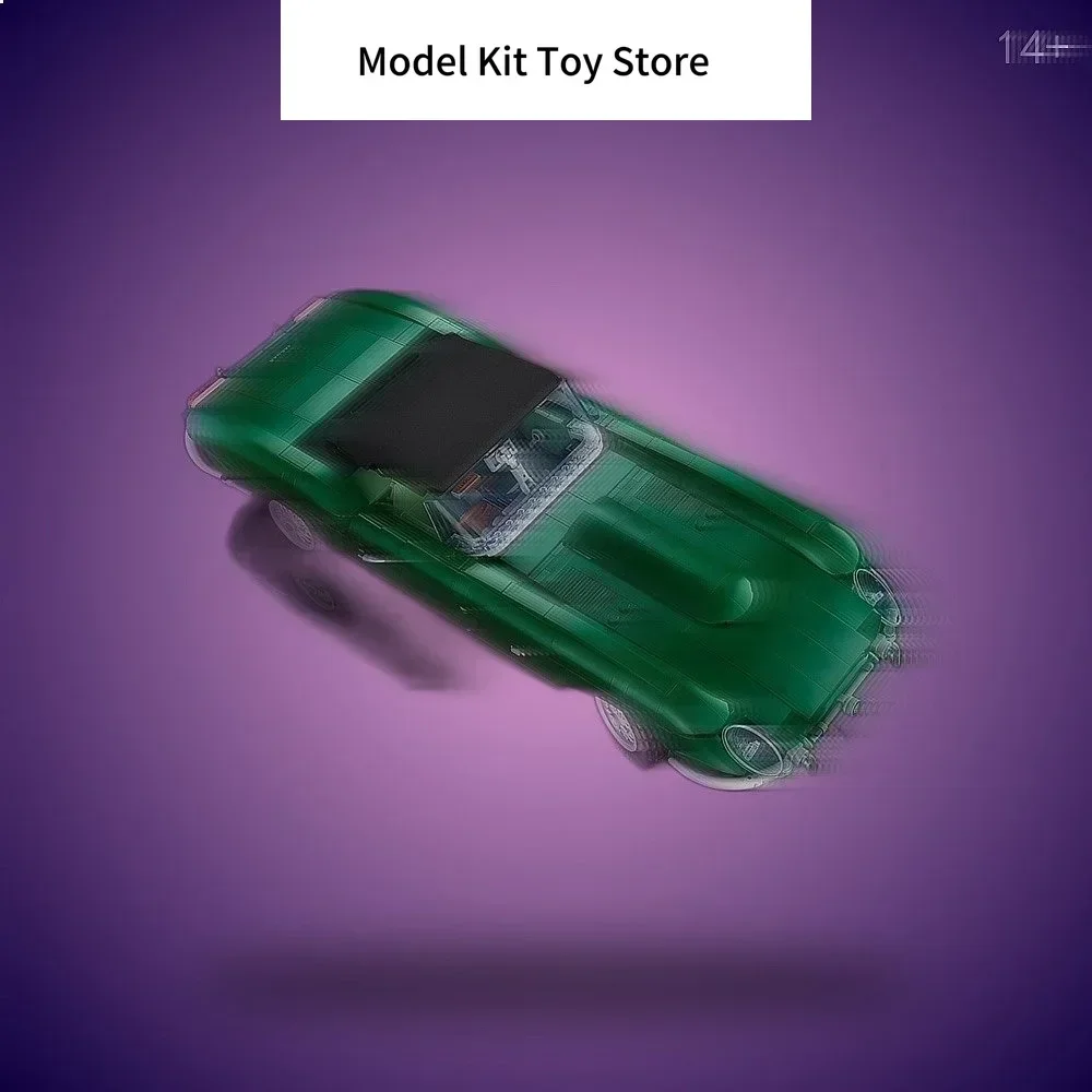 S Popular British Classic Supercar Retro ConvertibleSportscar Building Blocks Puzzle Model Toy Ornament Gifts.