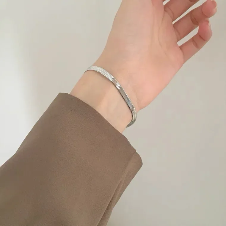 

Популярные бренды, браслет-цепочка из стерлингового серебра 925 пробы, 4 мм для женщин и мужчин, лезвие, модные свадебные ювелирные изделия, Рождественский подарок