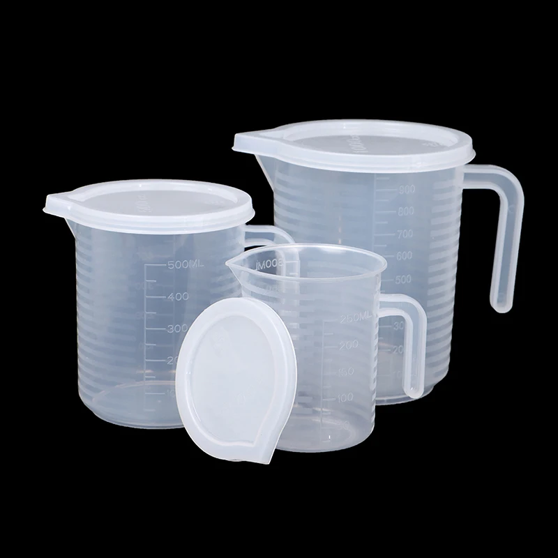 Hot sale 1Pcs Plastic Liquid Measuring Cup Jug Pour Spout Surface With Lid Measuring Tool