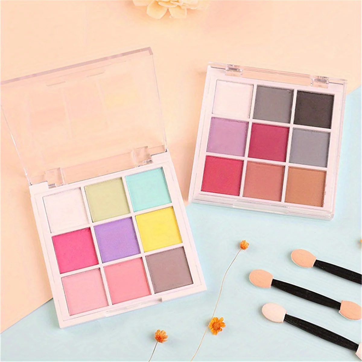 1pc 9-grid magic mirror chrome nail powder holographic pearl powder gradient black and white multi-color nail decoration DIY