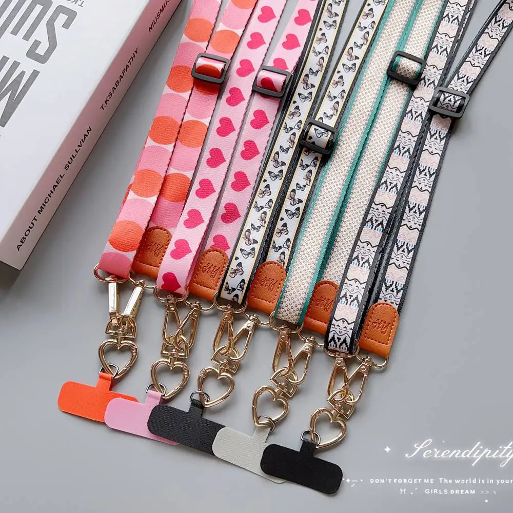 

Регулируемый шейный шнур с сердечком, ремешок для телефона, ремни для мобильного телефона, патч-держатель для мобильного телефона, подвесной шнур, ремешок для телефона