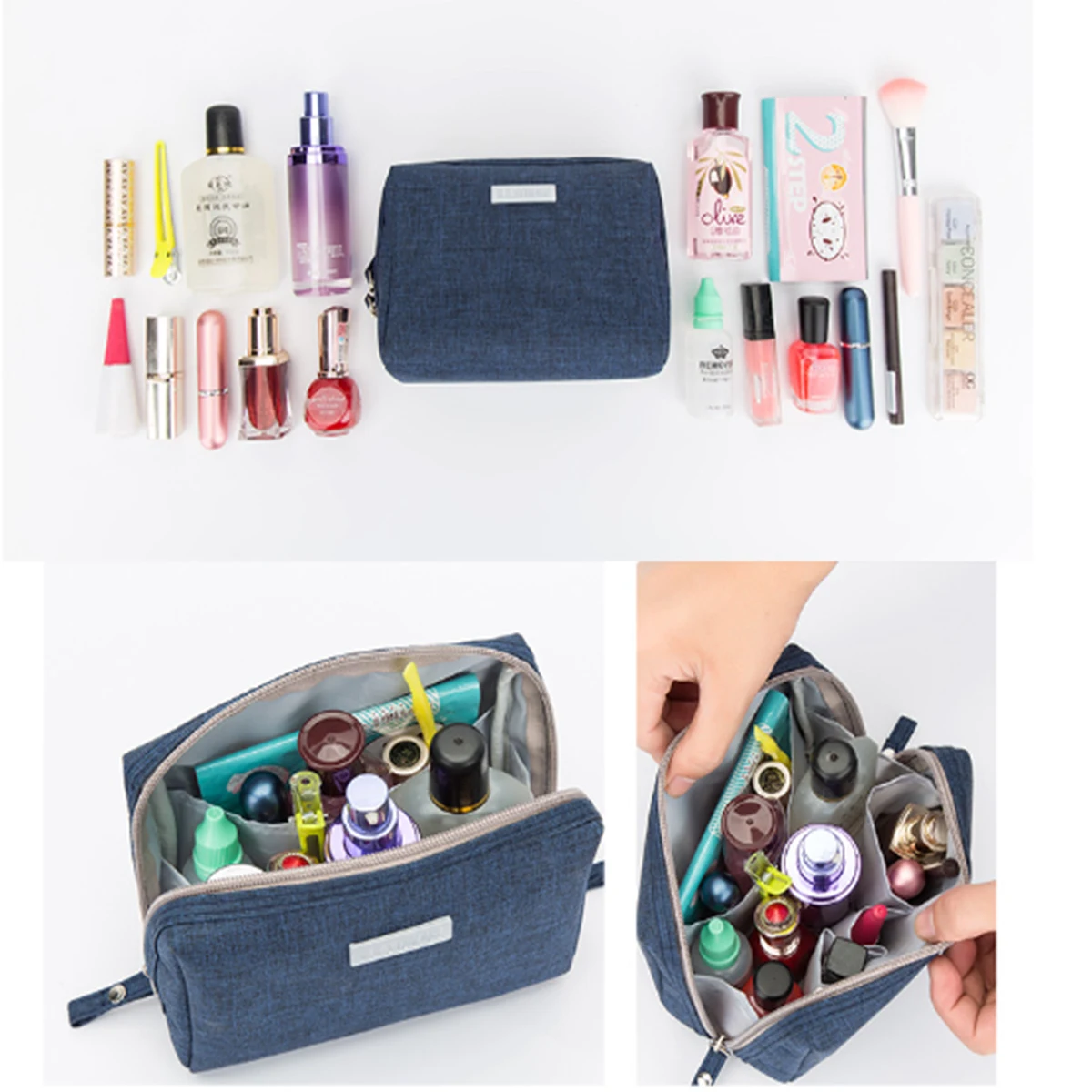 Women Small Makeup Bag,Classic Waterproof Travel Cosmetic Bag Organizer,Wallet Makeup Bag,Cosmetic Storage,MIni Toiletry