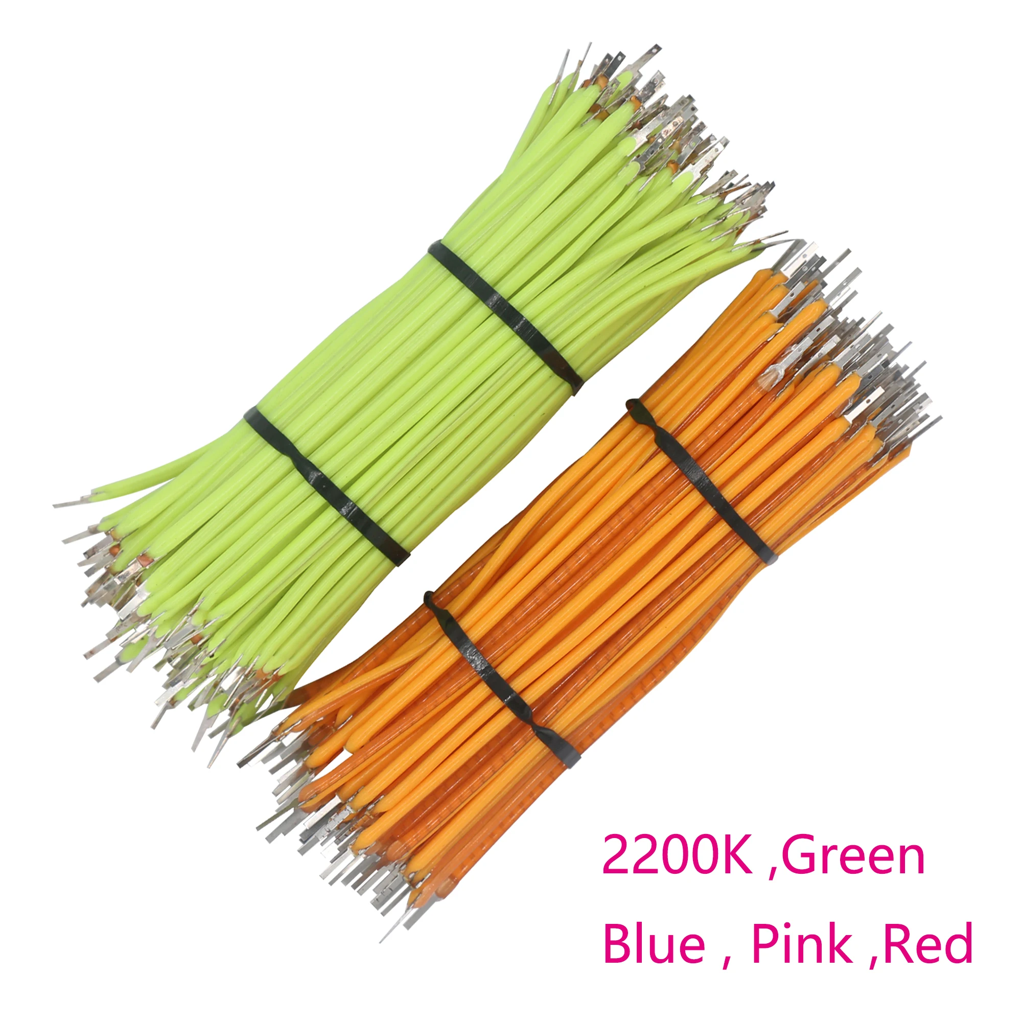 10pcs flexibility 60mm 80mm 95mm 130mm 145mm 185mm 260mm 300mm DC3V led bulb Accessories DiodesDecorative Lamp Art Filament Pink