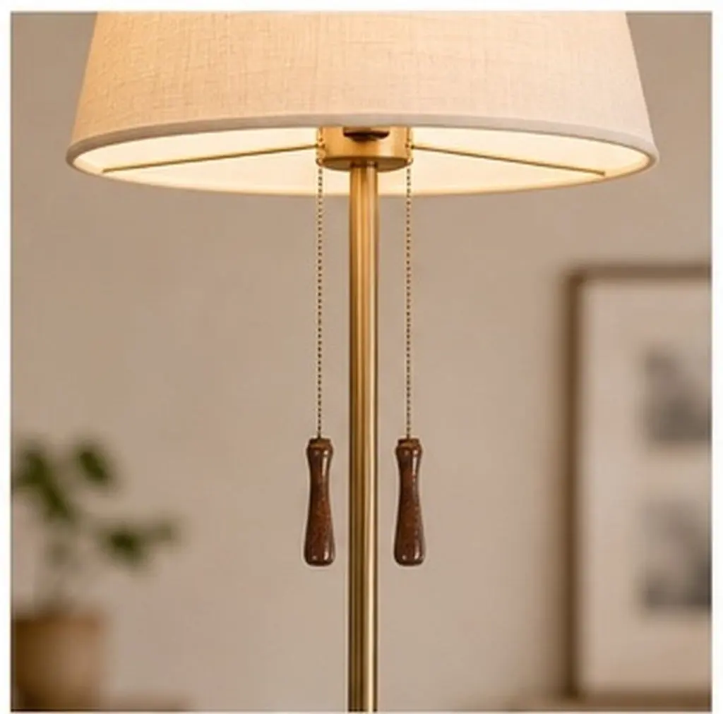 2Pcs Dark Brown Wooden Ceiling Fan Pull Chains Bronze Finish Chandelier Pendant Lamp Ornament for Fan Lamp Window Doorway Shop