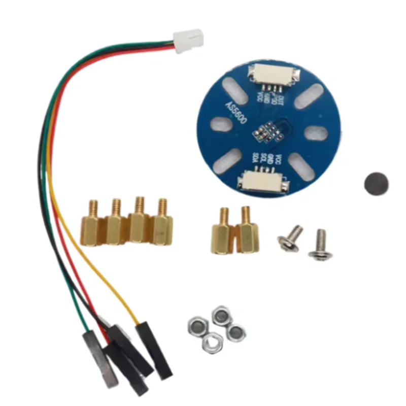 1PCS AS5600 Magnetic Encoder Module 12bit High Precision I2C Measuring Angle Speed FOC With Line Magnet 2.5MM/3MM Copper Column