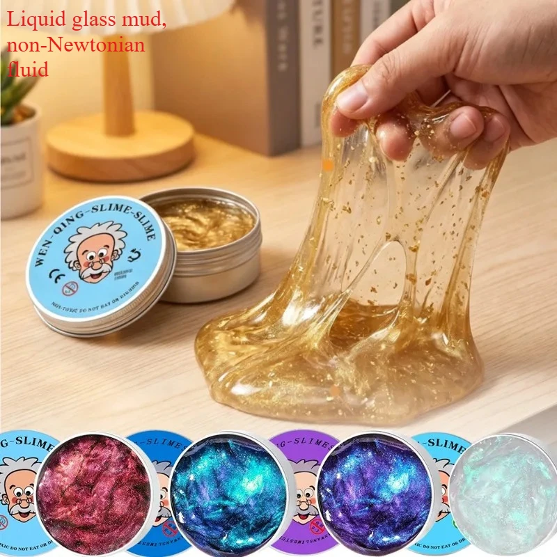 

New Stress Relief Toys Old Man Liquid Squishy Transparent Crystal Slime Fluffy Foam Putty Kids Safe Bouncy Stretchy Color Slime