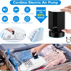 Electric Air Pump Vacuum Storage Bag for Compression Clothing Quilt Portable Ultra Strong Suction Machine USB Travel Air Pump