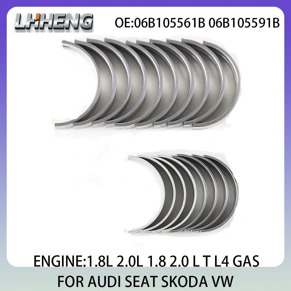 

Engine Main & Rod Bearings Kit FOR AUDI A3 A4 A6 TT SEAT ALTEA EXEO VW PASSAT 1.8L 2.0L 1.8 L 2.0 L L4 GAS 95-17 AXX 06B105561B