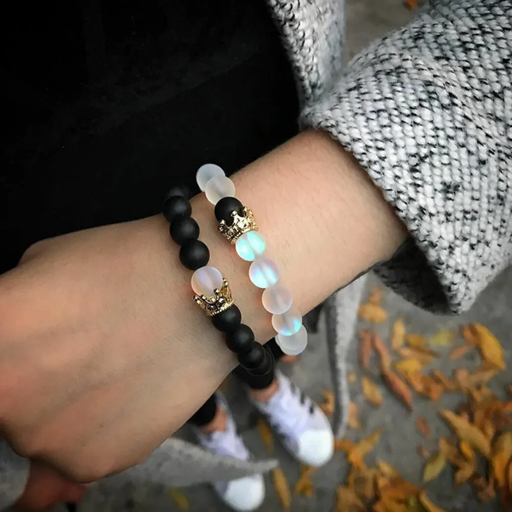 Bracelet de perles élastiques en alliage de Zinc, 2 pièces, chaîne de poignet décorative élégante, bijoux pour femmes, cadeau de Festival, décoration pour les mains