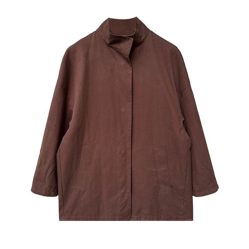 LANMREM Temperament Short Trench For Women Lapel Single Breasted Solid Color Pockets Design Coat 2026 Spring Autumn New 2Z2225 5 LANMREM Temperament Short Trench For Women Lapel Single Breasted Solid Color Pockets Design Coat 2026 Spring Autumn New 2Z2225 5