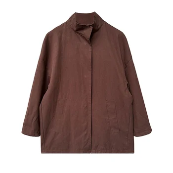 LANMREM Temperament Short Trench For Women Lapel Single Breasted Solid Color Pockets Design Coat 2026 Spring Autumn New 2Z2225 5 LANMREM Temperament Short Trench For Women Lapel Single Breasted Solid Color Pockets Design Coat 2026 Spring Autumn New 2Z2225 5