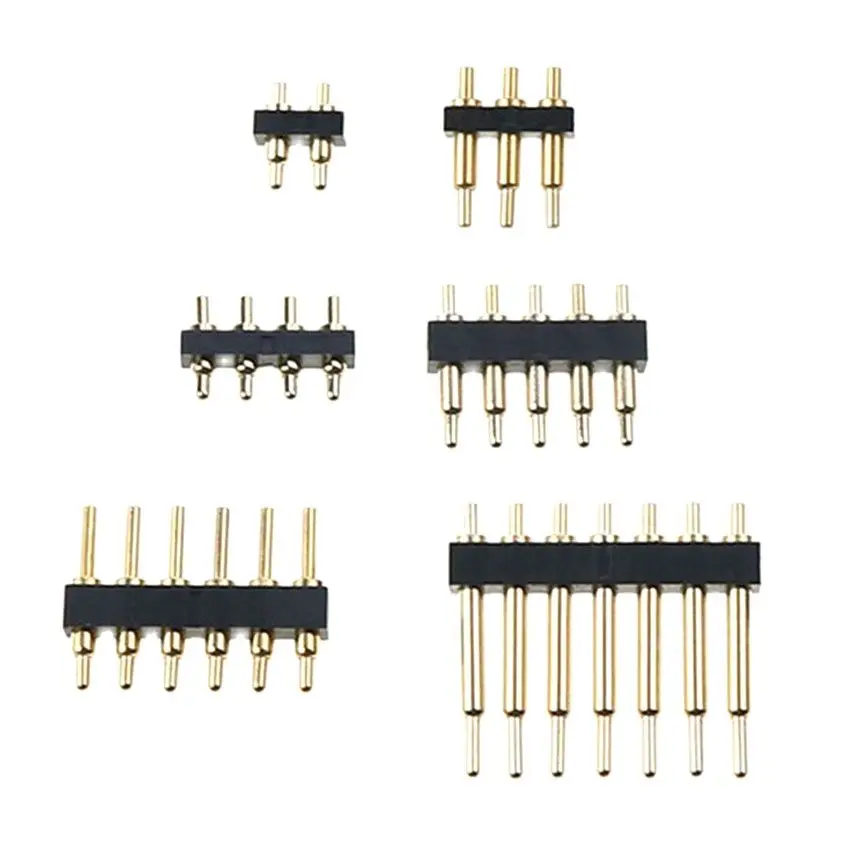 YUXI 1pcs SMT DIP Pogo Pin Connector Pogopin Battery Spring Loaded Contact Test Probe Power Charge Header Pins 2.54 Grid