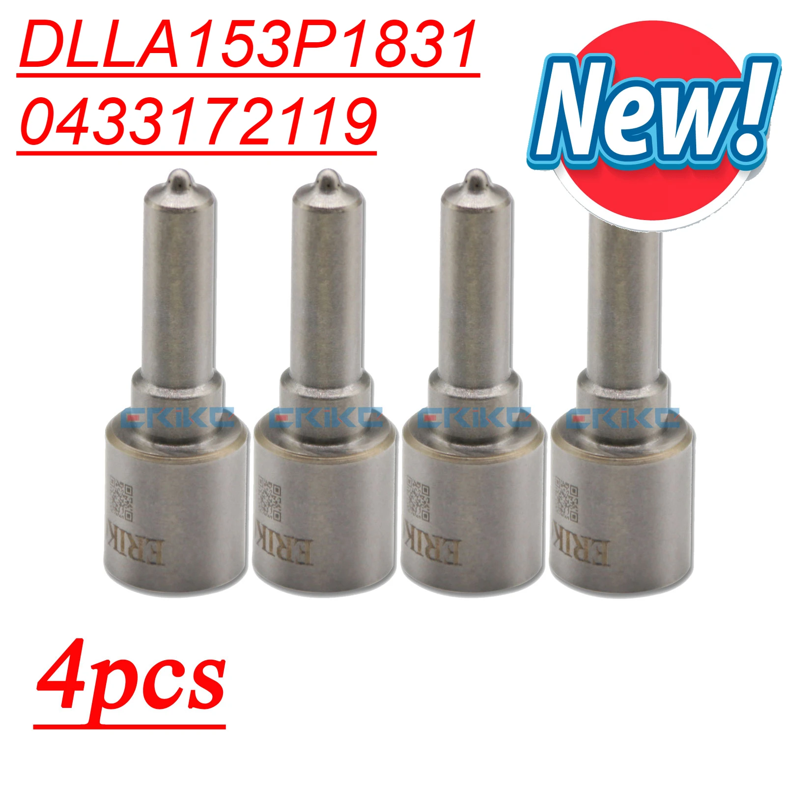 4PC DLLA153P1831 0433172119 Diesel Injector Fuel Nozzle Tip DLLA 153 P 1831 for BOSCH 0445120186 MAN VW 51101006115 07W130205A