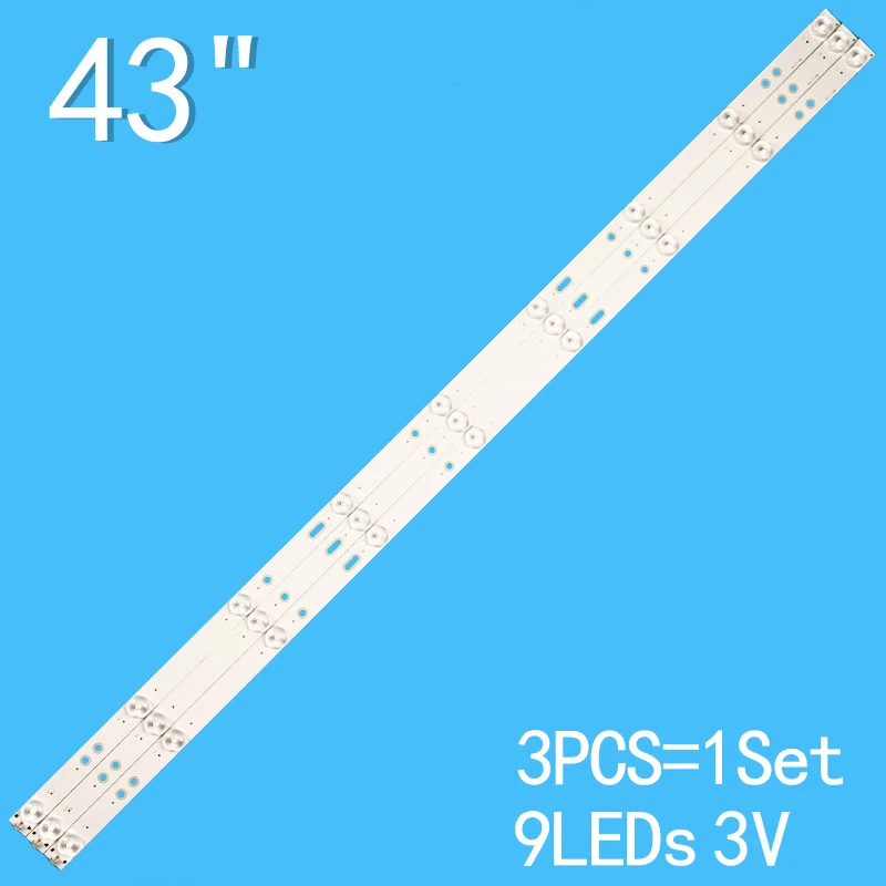 830mm 3 unidades x tiras de luz de fundo LED 9 LEDs para MS-L1143 V2 A3 114-117LM 3.0-3.2V 19WR