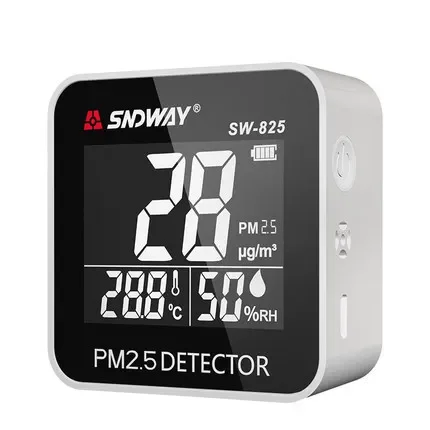 

High-precision SNDWAY SW825 Digital Air Quality Monitor Laser PM2.5 Detector Tester Gas Monitor Analyzer/Temperature Humidity Me