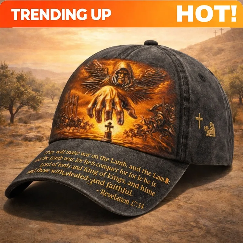 Customization Striking Revelation Themed Denim Cap With Dramatic Faith Based Designs And Significant Collectible Worth