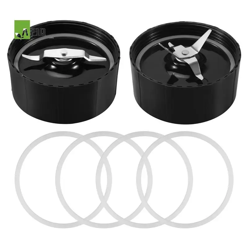 

A21Q -Replacement Cross And Flat Blades - Replacement Parts With Extra 4 Gaskets For 250W Blender Juicer Mixer