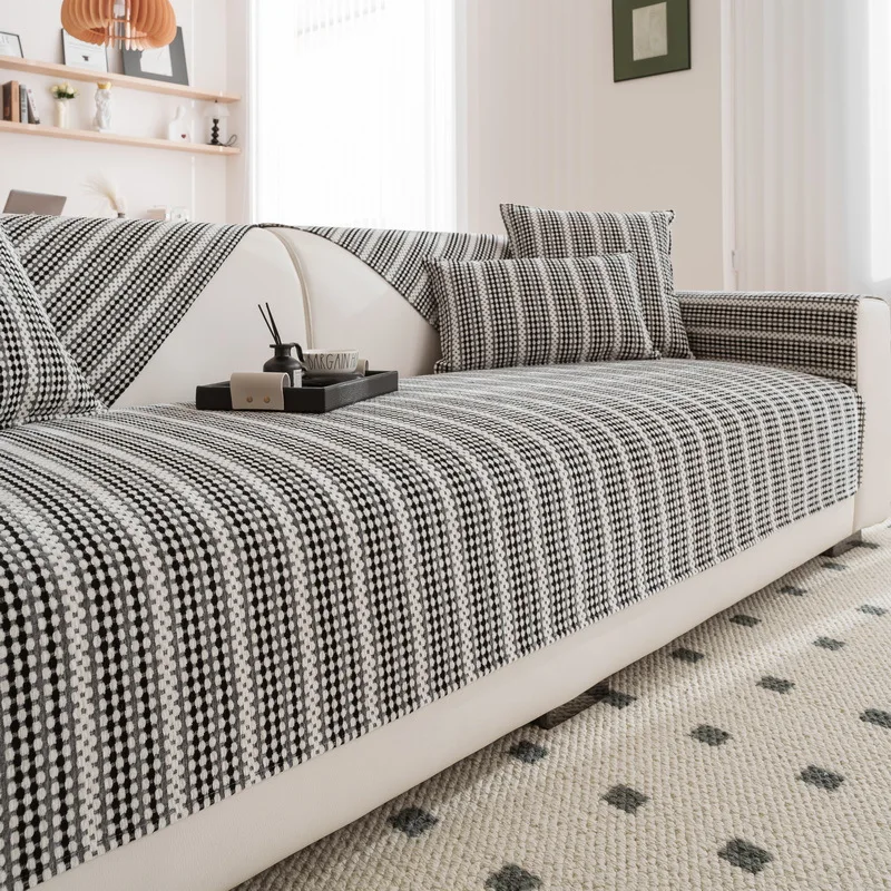 Sofa Cover Modern Simple All Season Universal Non Slip Waterproof Cat Scratch Resistant Sofa Couch Cover Cloth Backrest Towel