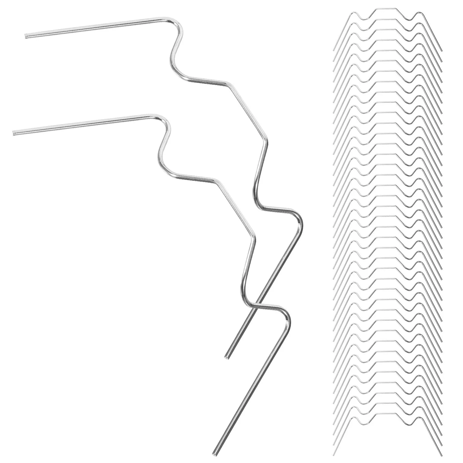 

100Pcs Stainless Steel W Wire Greenhouse Glass Clips Pane Fixing Rust Resistant Wire Clips Greenhouse Accessories