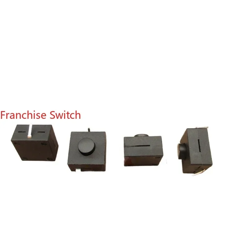 50PCS Strong Light LED Flashlight Switch Button 12x12mm Square 2-foot  Middle Tail Accessory Assembly