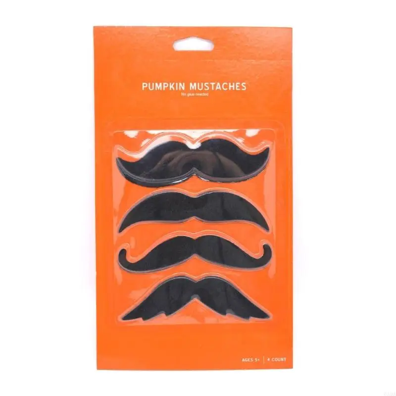 Halloween Fake Mustaches Novelties Mustaches Stickers French Pirate Detective Beard Costume for Mexicans Fiesta Party 6XDA