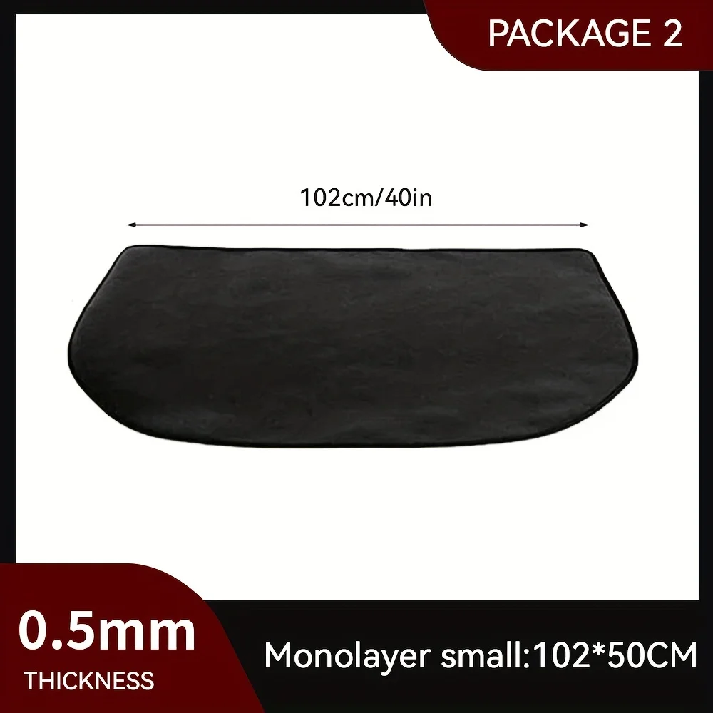 Fireplace Flame Retardant Fire Mat Rounded Corner Wooden Fireplace Blanket High Temperature Resistant Double Layer Fireproof Pad