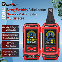 TOOLTOP 400V Underground Cable Wall Wiring Locator Network Cable Tester NCV Digital Multimeter LAN Tester Short Circuit Locator