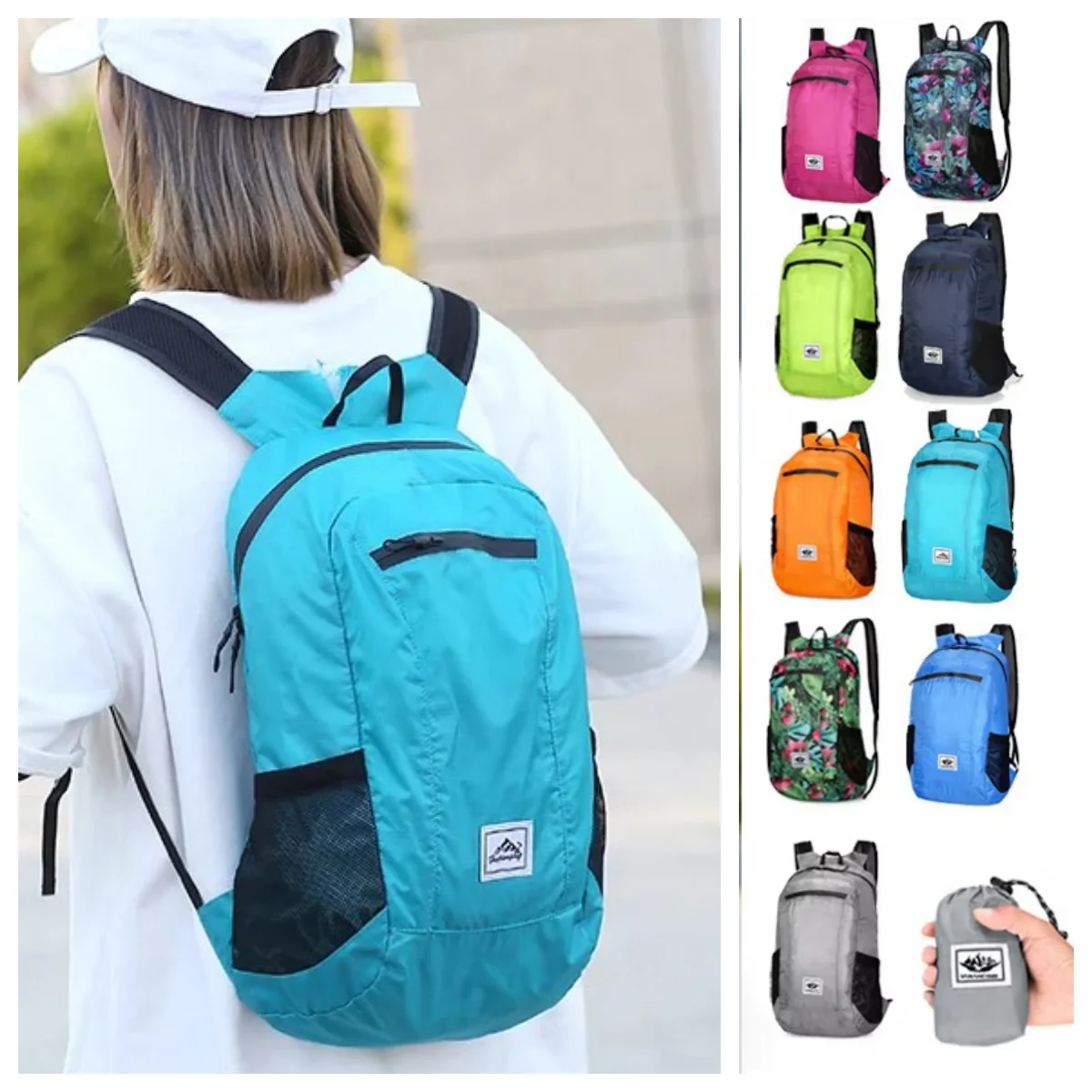 Bolsas de Picnic Plegables de Gran Capacidad, Impermeables, Cómodas y Secas, Diseño Flexible y Compacto, Mochila Ligera