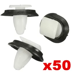 For Fiat Ducato 50pcs Car Fastener Clips Exterior Side Moulding Rub Bumpstrip Lower Auto Door Trim Clips