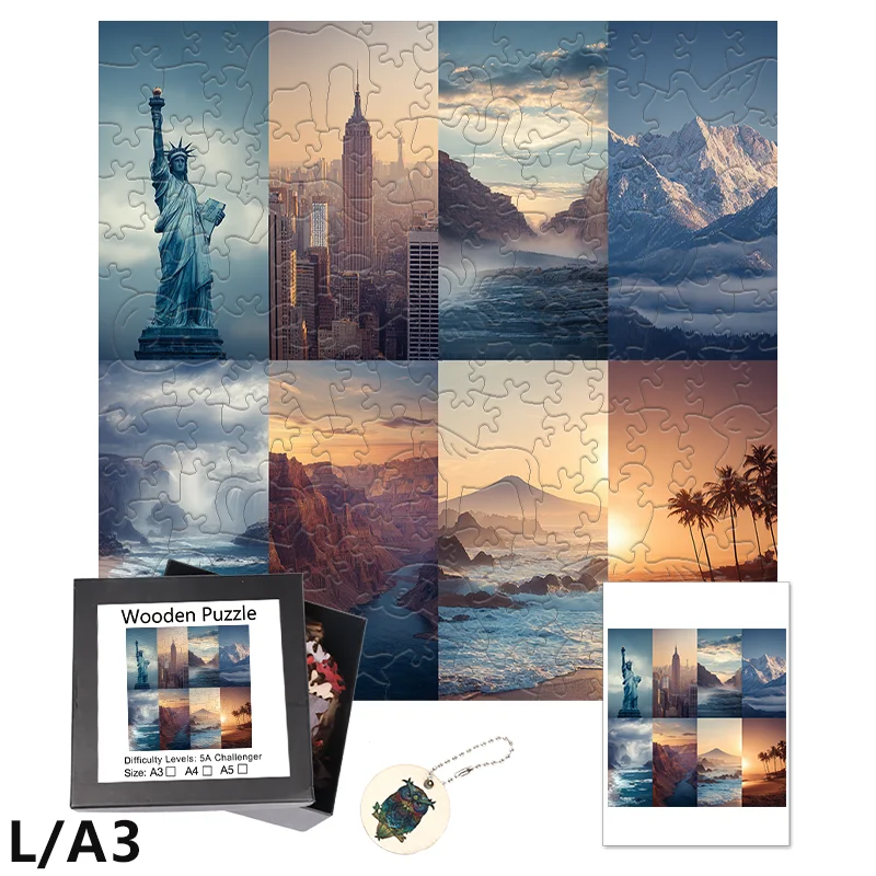 

Famous scenic spot wooden jigsaw puzzles, entertainment, educational and stress-relieving toys, the best Christmas gift.