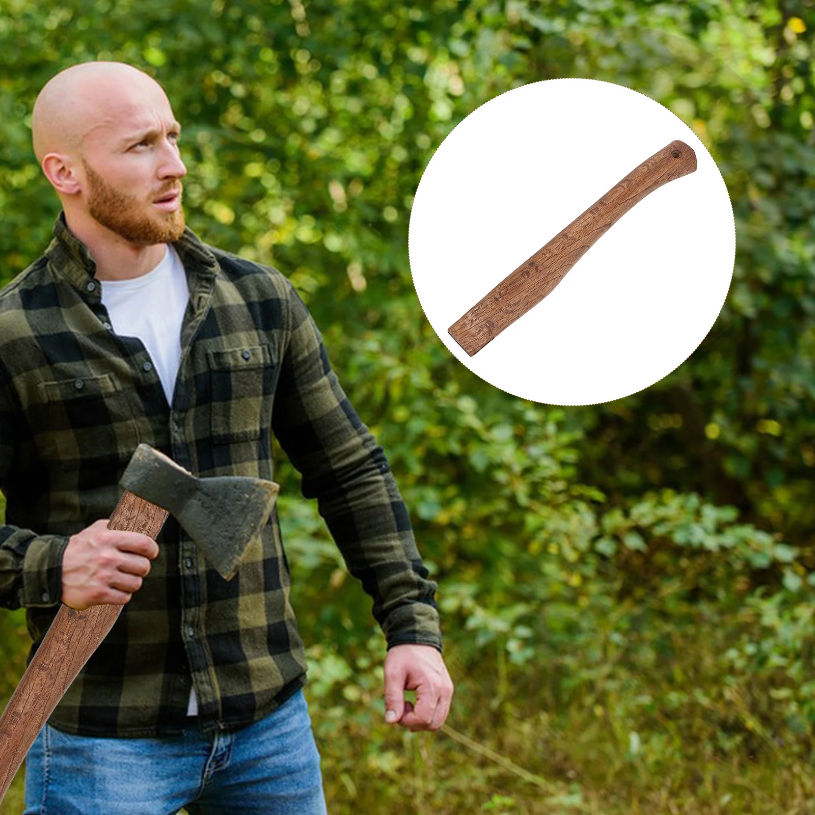 

Carbonized Q. Replacement For Camp Axe Hatchet Woodworking Tool Brown Hardwood American Axe Handle Replacement Handle